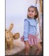 CAMISA NIÑA VICHY CUADRITOS MARCA MON PETIT BOMBON