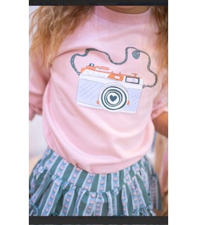 SUDADERA NIÑA SERIGRAFIA CAMARA MARCA MON PETIT BOMBON
