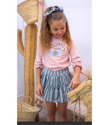 SUDADERA NIÑA SERIGRAFIA CAMARA MARCA MON PETIT BOMBON