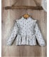 CONJUNTO NIÑA DOS PIEZAS CAMISA CALAVERAS Y SHORT CAMEL BOLSILLOS MARCA MON PETIT BONBON