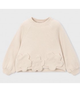 SUDADERA NIÑA APLIQUE FLOR MARCA MAYORAL