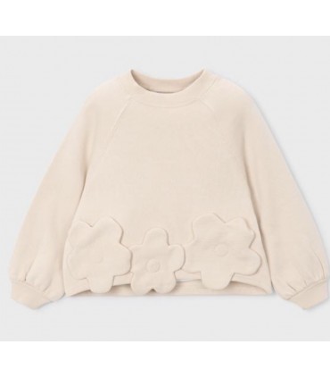 SUDADERA NIÑA APLIQUE FLOR MARCA MAYORAL
