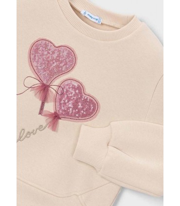 SUDADERA APLIQUES NIÑA MARCA MAYORAL