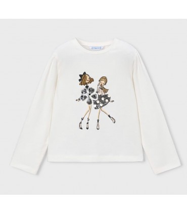 CAMISETA NIÑA MANGA LARGA MAYORAL