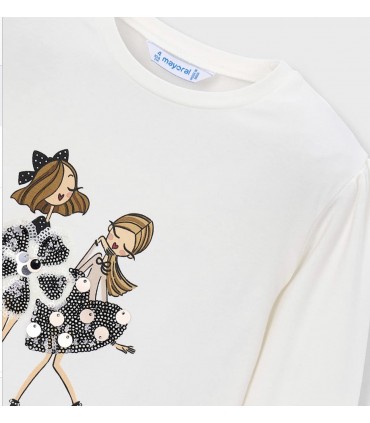 CAMISETA NIÑA MANGA LARGA MAYORAL