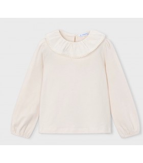 BLUSA CON CUELLO VOLANTES NIÑA MARCA MAYORAL