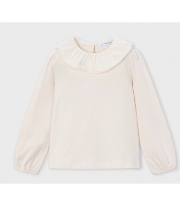 BLUSA CON CUELLO VOLANTES NIÑA MARCA MAYORAL