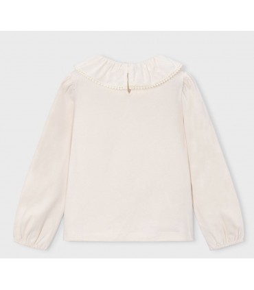 BLUSA CON CUELLO VOLANTES NIÑA MARCA MAYORAL