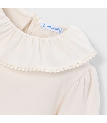 BLUSA CON CUELLO VOLANTES NIÑA MARCA MAYORAL
