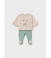 CONJUNTO POLAINA Y SUDADERA RECIÉN NACIDA MARCA MAYORAL