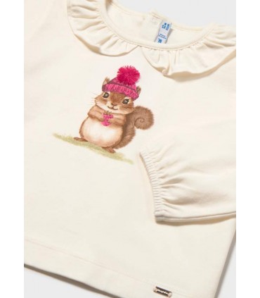 CAMISETA CUELLO VOLANTES BEBE MARCA MAYORAL
