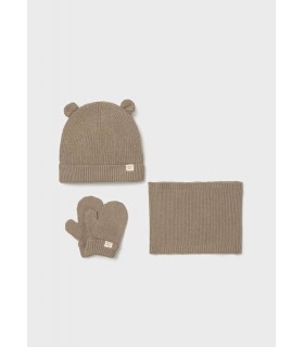CONJUNTO 3 PIEZAS BUFANDA CERRADA BEBE MARCA MAYORAL