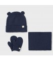 CONJUNTO 3 PIEZAS BUFANDA CERRADA BEBE MARCA MAYORAL