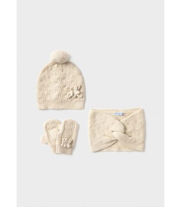 CONJUNTO 3 PIEZAS BUFANDA CERRADA BEBE MARCA MAYORAL