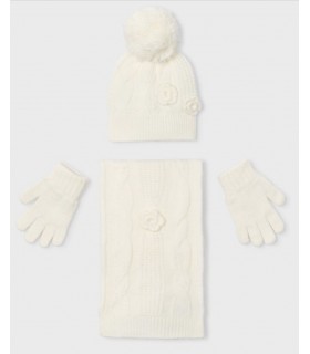 CONJUNTO 3 PIEZAS BUFANDA NIÑA MARCA MAYORAL