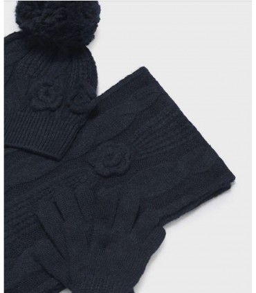 CONJUNTO 3 PIEZAS BUFANDA NIÑA MARCA MAYORAL