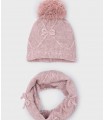 CONJUNTO GORRO Y BUFANDA CUELLO LAZOS NIÑA MARCA MAYORAL