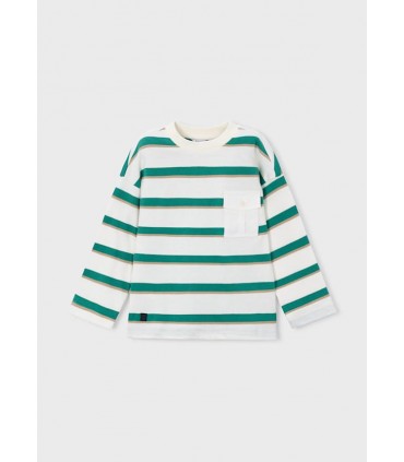 CAMISETA RAYAS BOLSILLO NIÑO MARCA MAYORAL