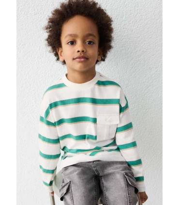 CAMISETA RAYAS BOLSILLO NIÑO MARCA MAYORAL