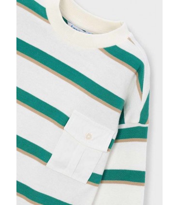 CAMISETA RAYAS BOLSILLO NIÑO MARCA MAYORAL