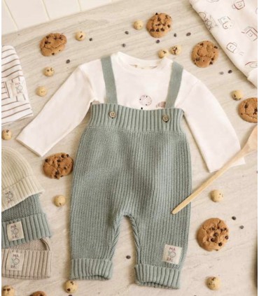 PANTALON TIRANTES TRICOT UNISEX RECIÉN NACIDO