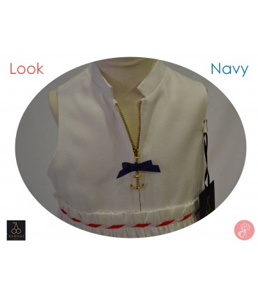 Sanmar vestido navy cremallera